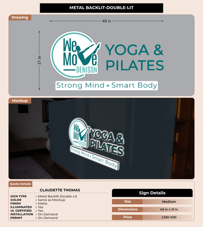 CUSTOM MOCKUP SIGN FOR Claudette Thomas