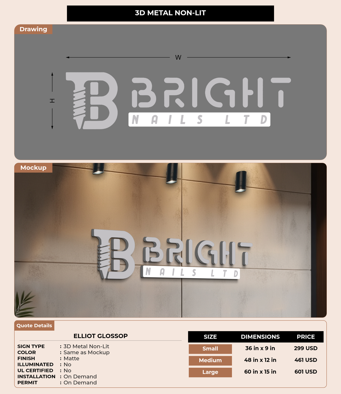 CUSTOM MOCKUP SIGN FOR Elliot Glossop