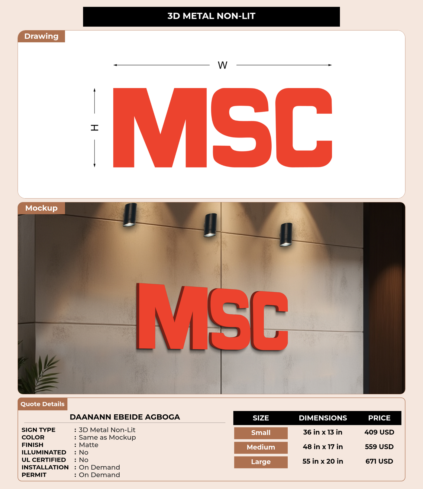 CUSTOM MOCKUP SIGN FOR Daanann Ebeide Agboga