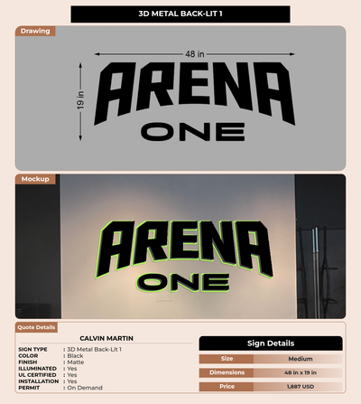 CUSTOM MOCKUP SIGN FOR Calvin Martin