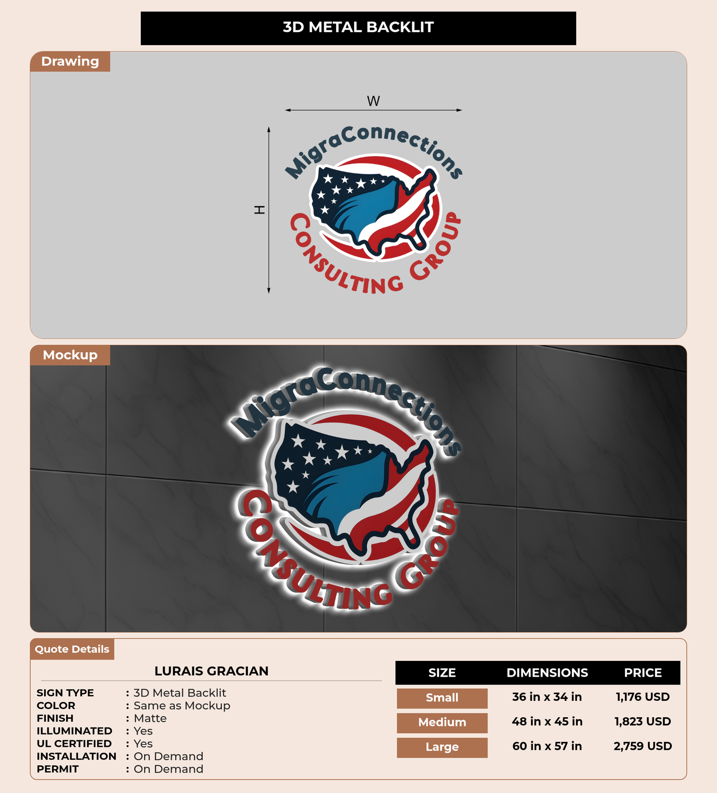 CUSTOM MOCKUP SIGN FOR Lurais Gracian