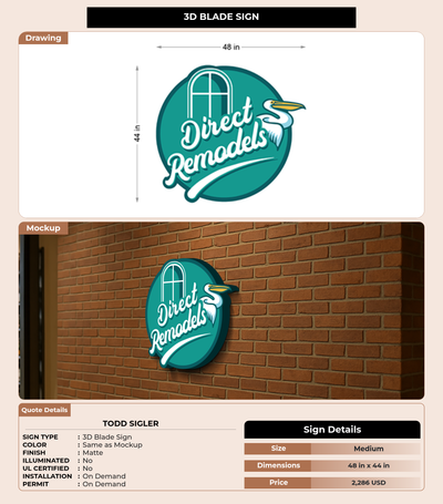 CUSTOM MOCKUP SIGN FOR Todd Sigler