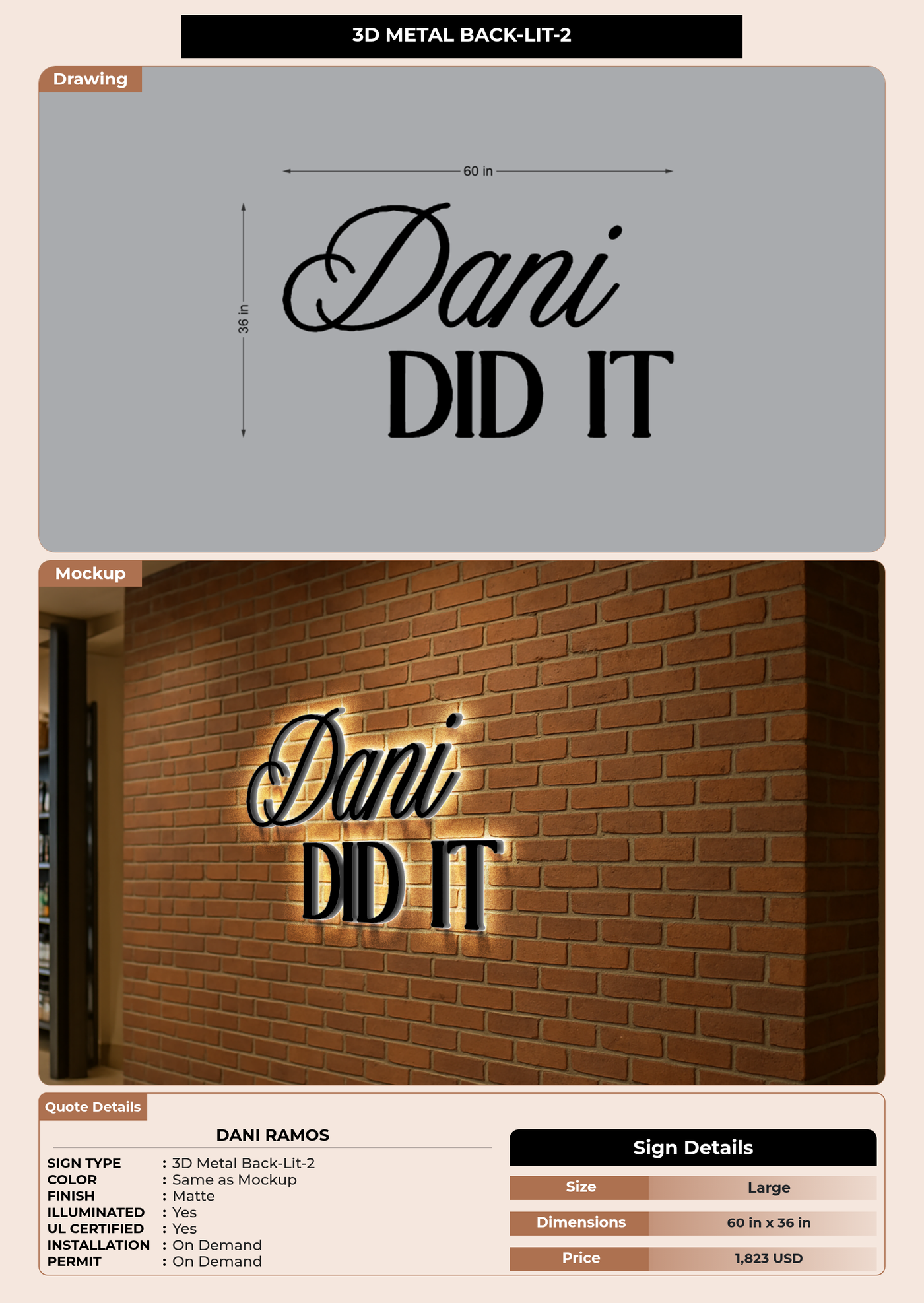 CUSTOM MOCKUP SIGN FOR dani ramos