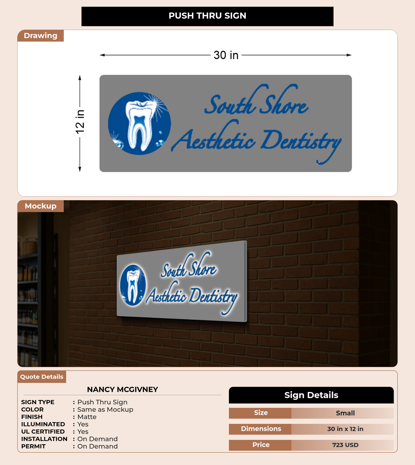 CUSTOM MOCKUP SIGN FOR Nancy Mcgivney