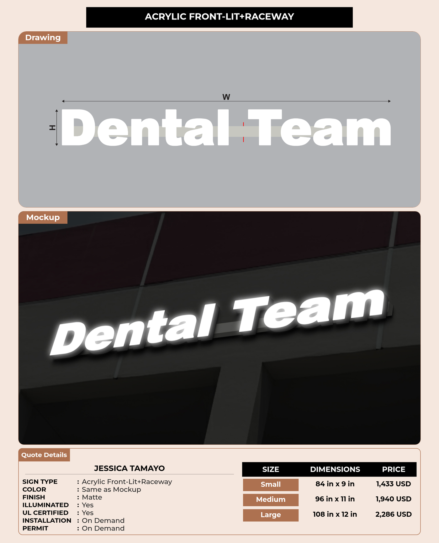 CUSTOM MOCKUP SIGN FOR Jessica Tamayo