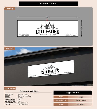 CUSTOM MOCKUP SIGN FOR Enrrique Vargas