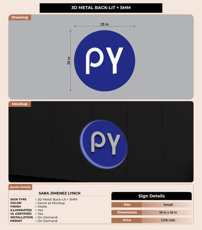 CUSTOM MOCKUP SIGN FOR Sara Jimenez Lynch