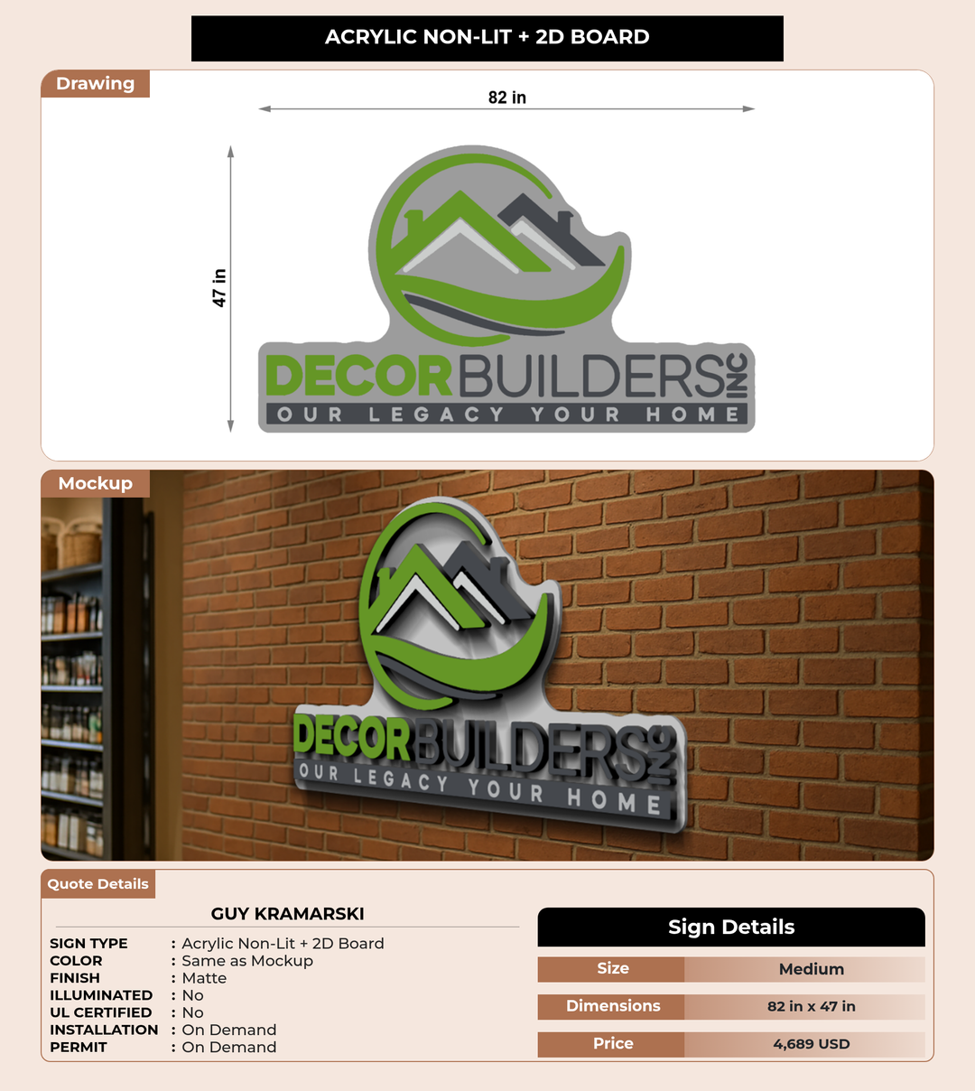 CUSTOM MOCKUP SIGN FOR Guy Kramarski