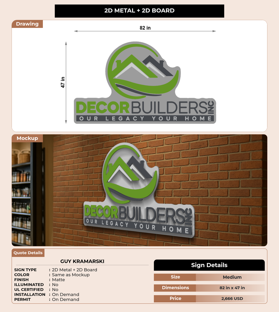 CUSTOM MOCKUP SIGN FOR Guy Kramarski