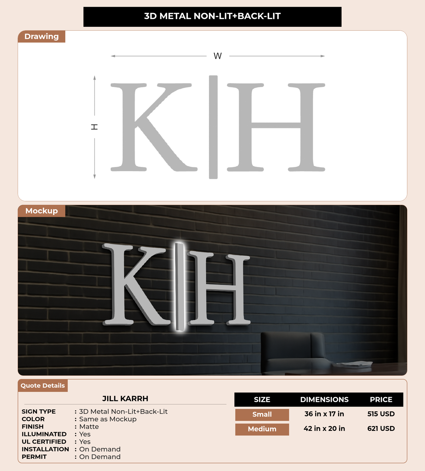 CUSTOM MOCKUP SIGN FOR Jill Karrh