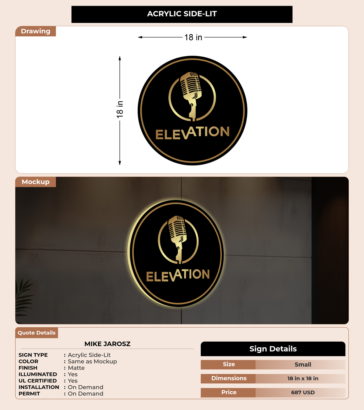 CUSTOM MOCKUP SIGN FOR Mike Jarosz