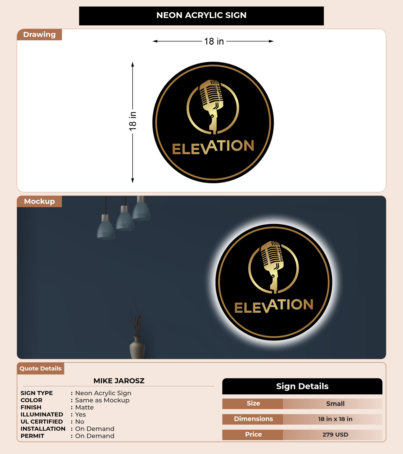 CUSTOM MOCKUP SIGN FOR Mike Jarosz