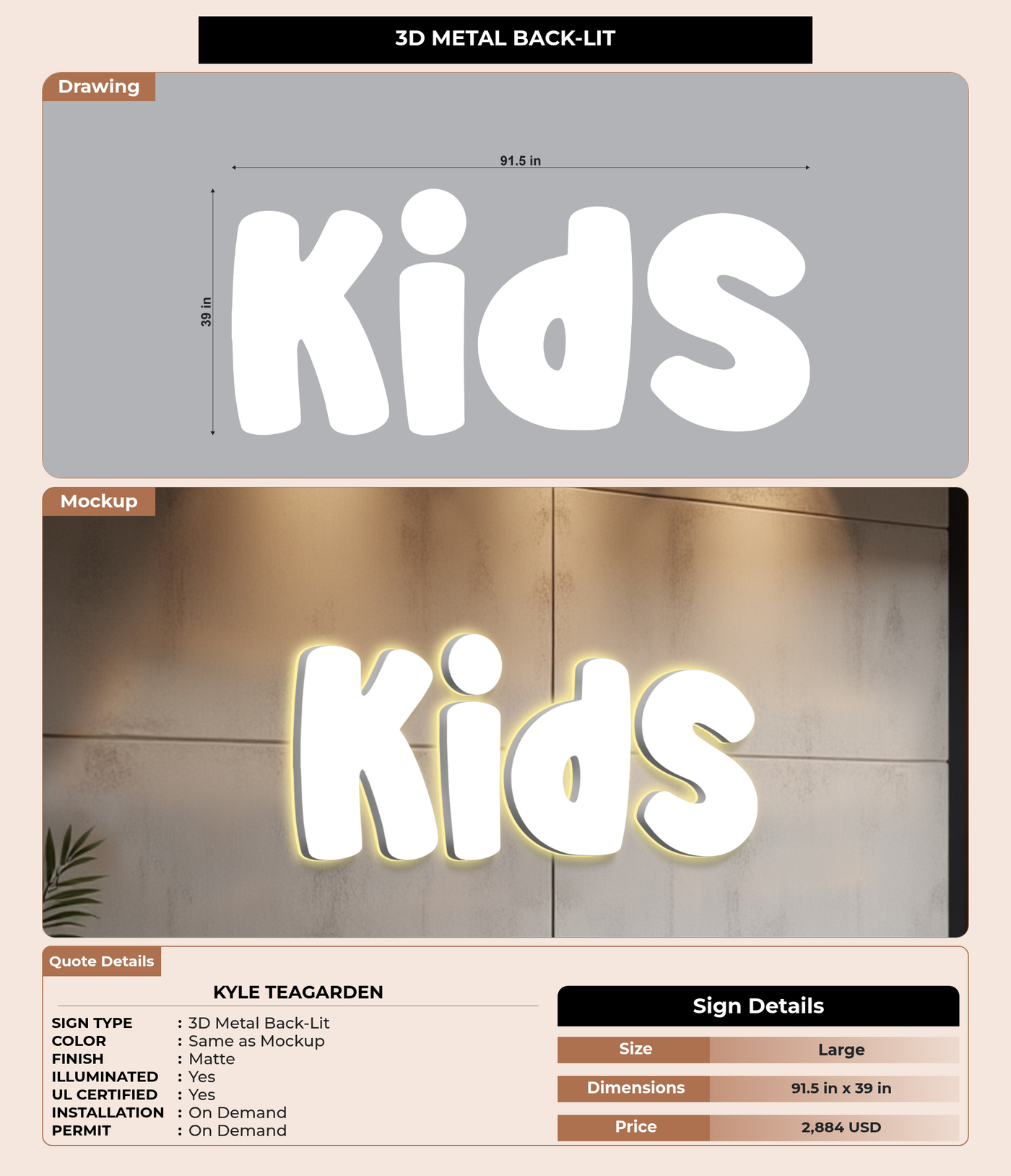 CUSTOM MOCKUP SIGN FOR Kyle Teagarden