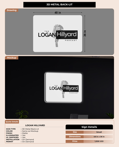 CUSTOM MOCKUP SIGN FOR Logan Hillyard