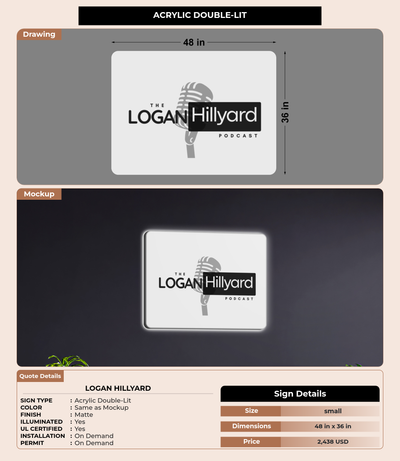 CUSTOM MOCKUP SIGN FOR Logan Hillyard