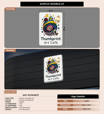 CUSTOM MOCKUP SIGN FOR Amy Schwartz