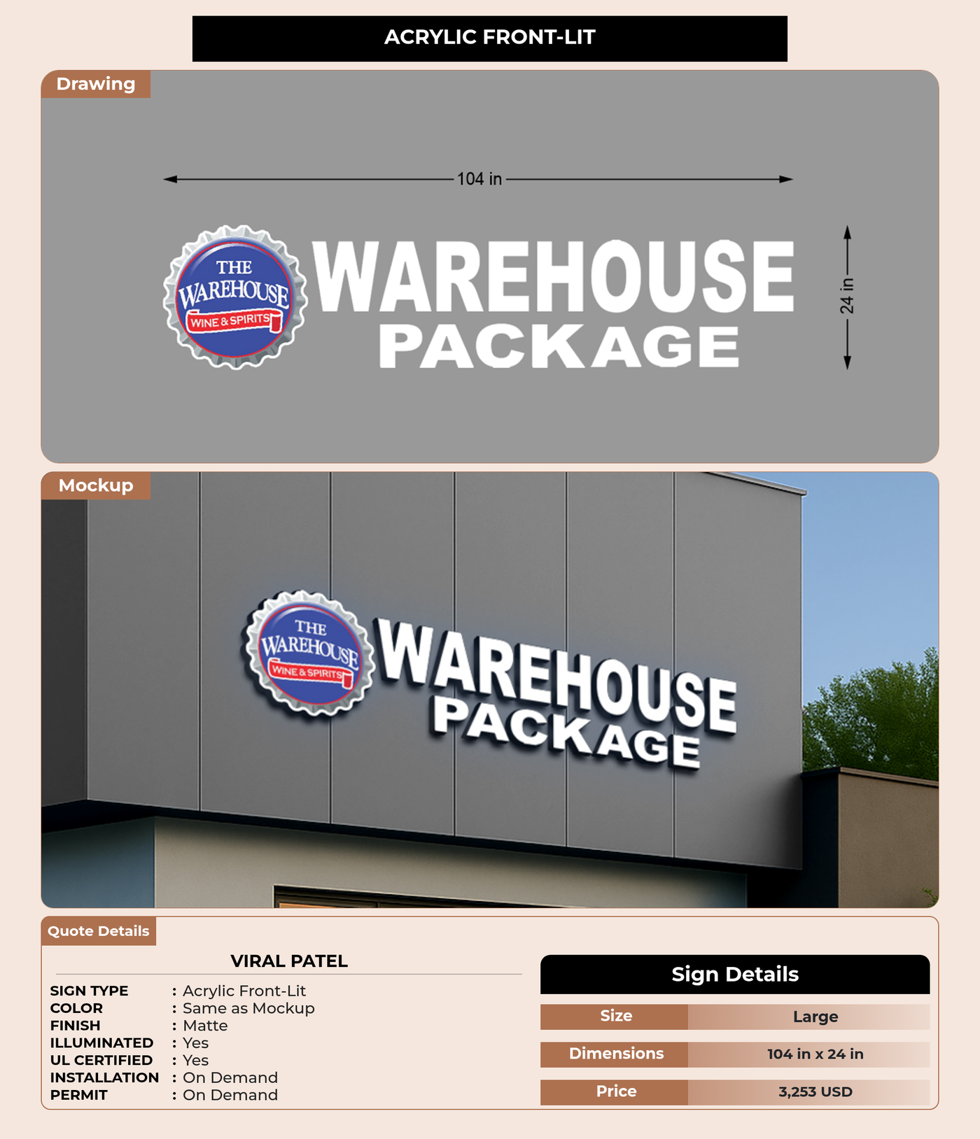 CUSTOM MOCKUP SIGN FOR Viral Patel