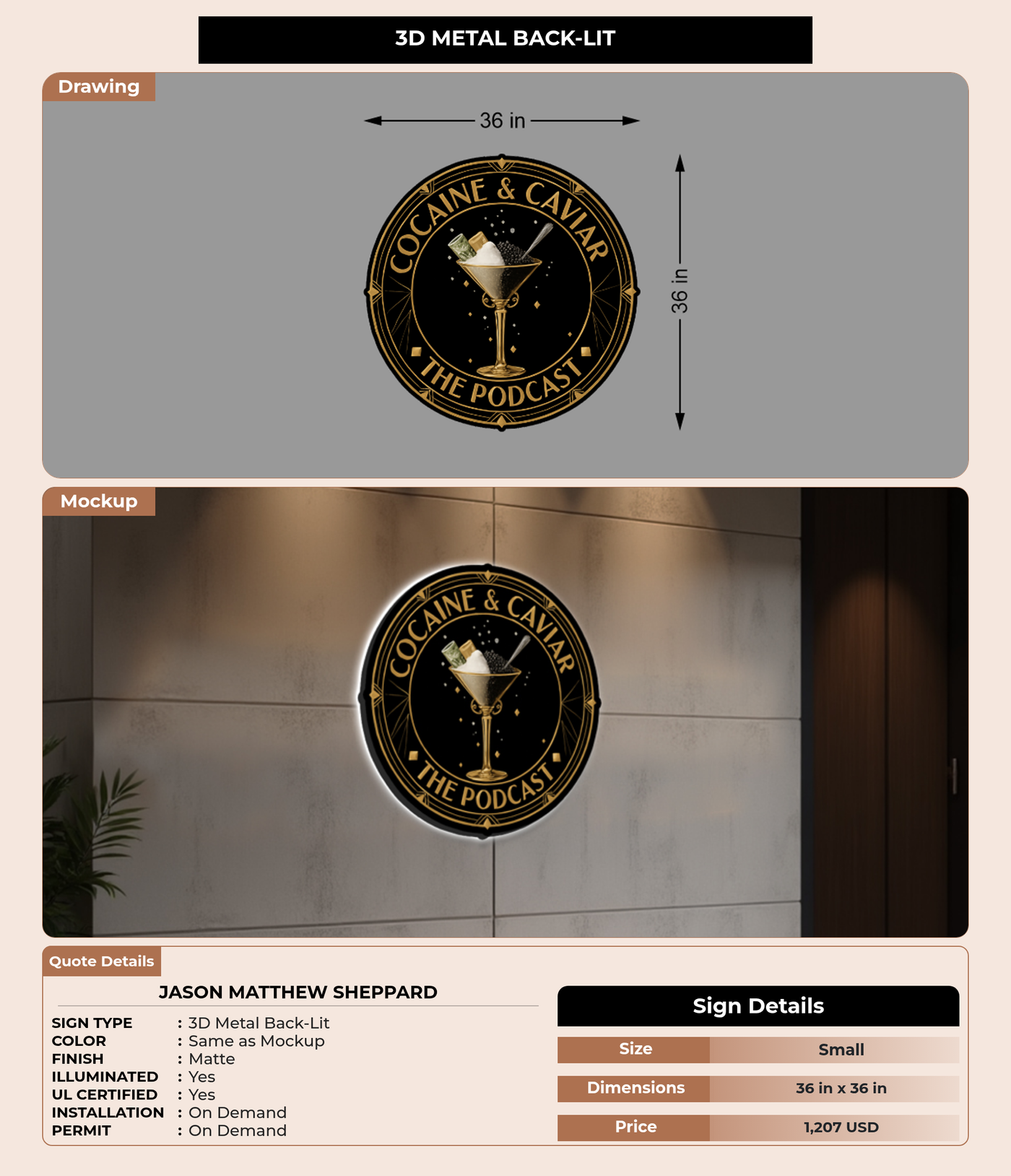 CUSTOM MOCKUP SIGN FOR JASON MATTHEW SHEPPARD