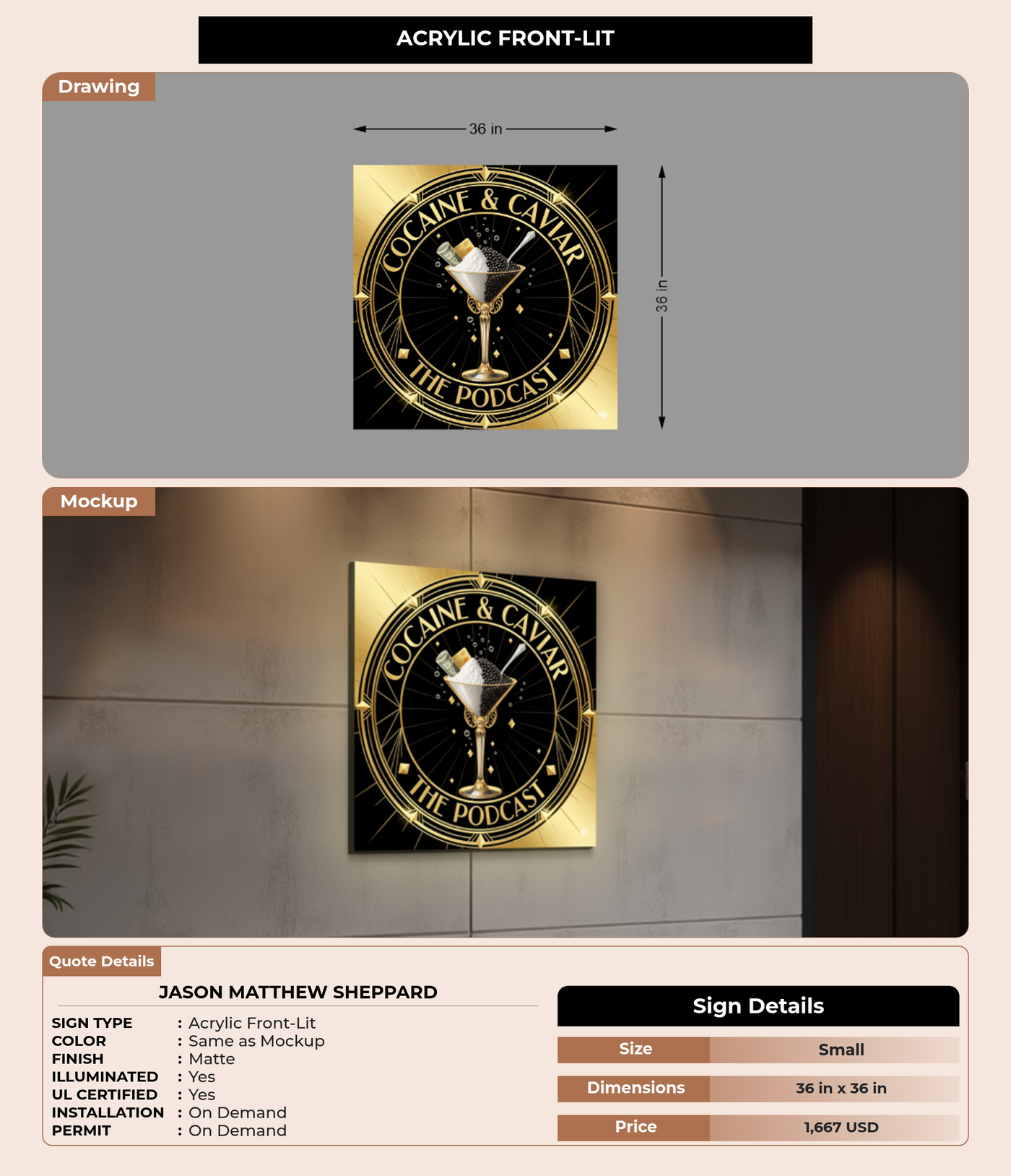 CUSTOM MOCKUP SIGN FOR JASON MATTHEW SHEPPARD