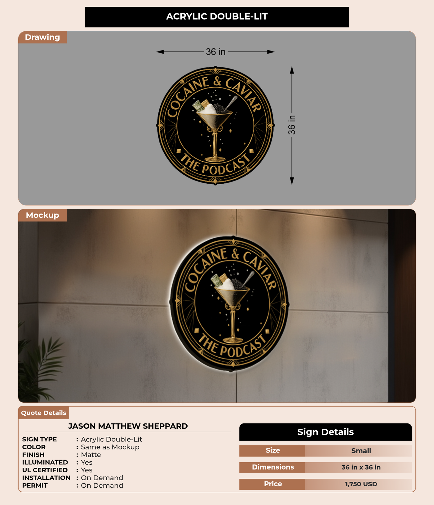 CUSTOM MOCKUP SIGN FOR JASON MATTHEW SHEPPARD