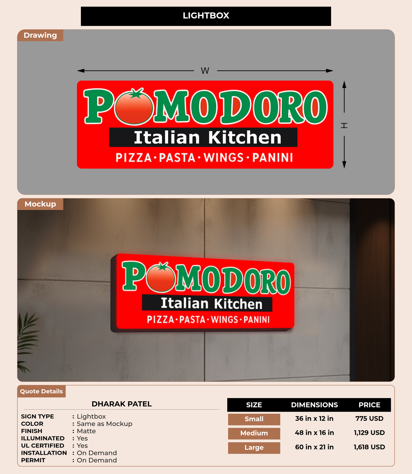 CUSTOM MOCKUP SIGN FOR Dharak Patel