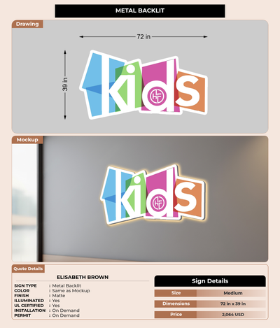 CUSTOM MOCKUP SIGN FOR Elisabeth Brown