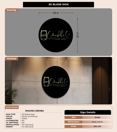 CUSTOM MOCKUP SIGN FOR Shauna Ziemba