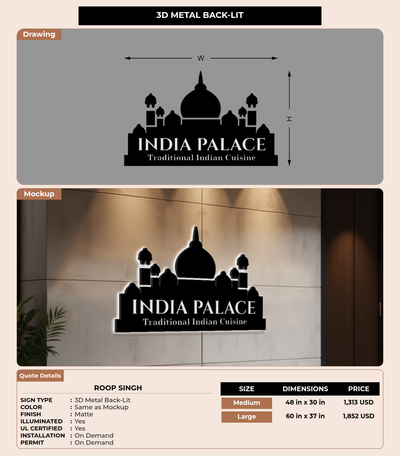 CUSTOM MOCKUP SIGN FOR Roop Singh