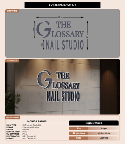 CUSTOM MOCKUP SIGN FOR Monica Ramos