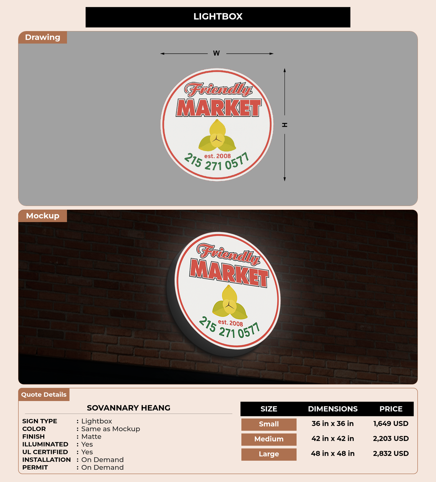 CUSTOM MOCKUP SIGN FOR Sovannary Heang