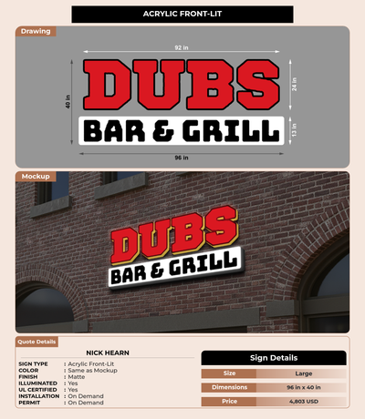 CUSTOM MOCKUP SIGN FOR Nick Hearn