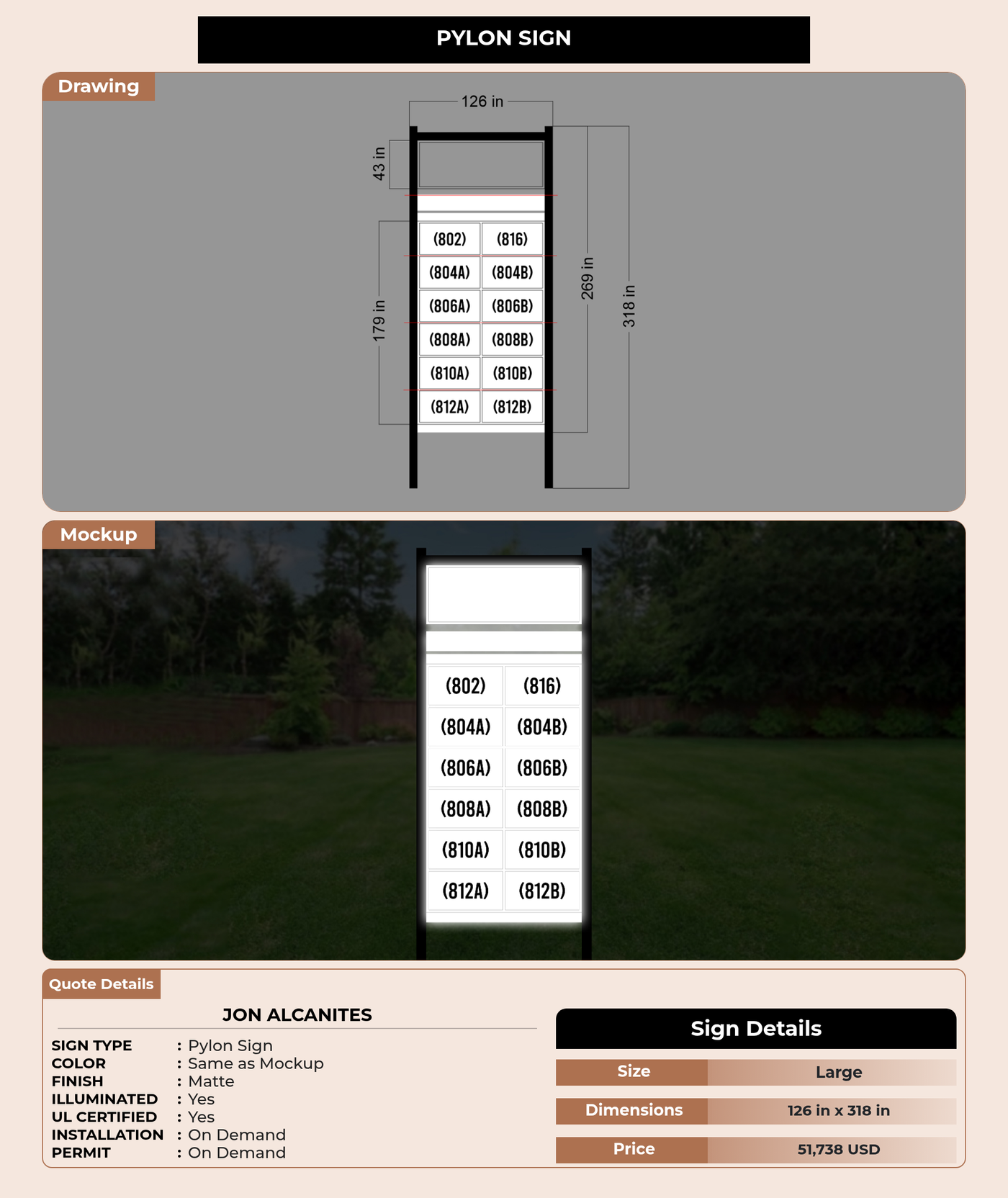 CUSTOM MOCKUP SIGN FOR jon alcanites
