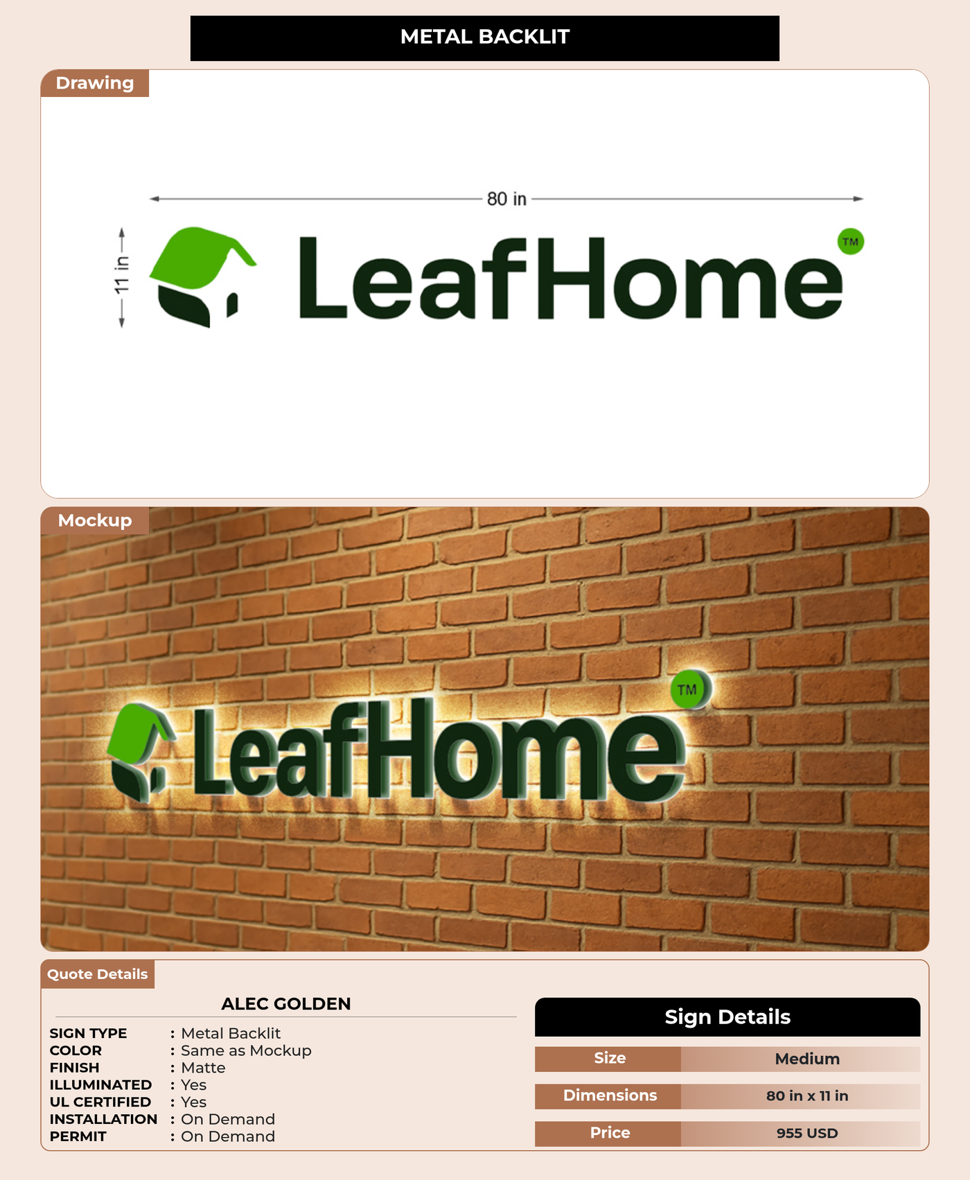 CUSTOM MOCKUP SIGN FOR Alec Golden