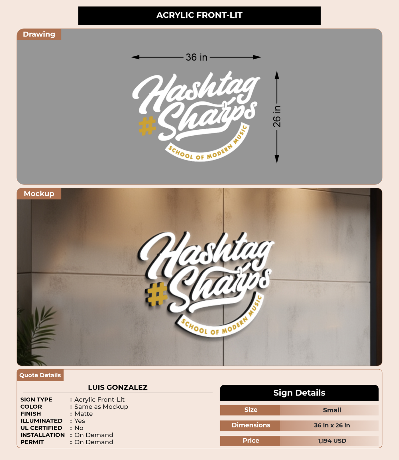 CUSTOM MOCKUP SIGN FOR Luis Gonzalez