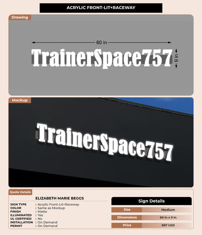 CUSTOM MOCKUP SIGN FOR Elizabeth Marie Beggs