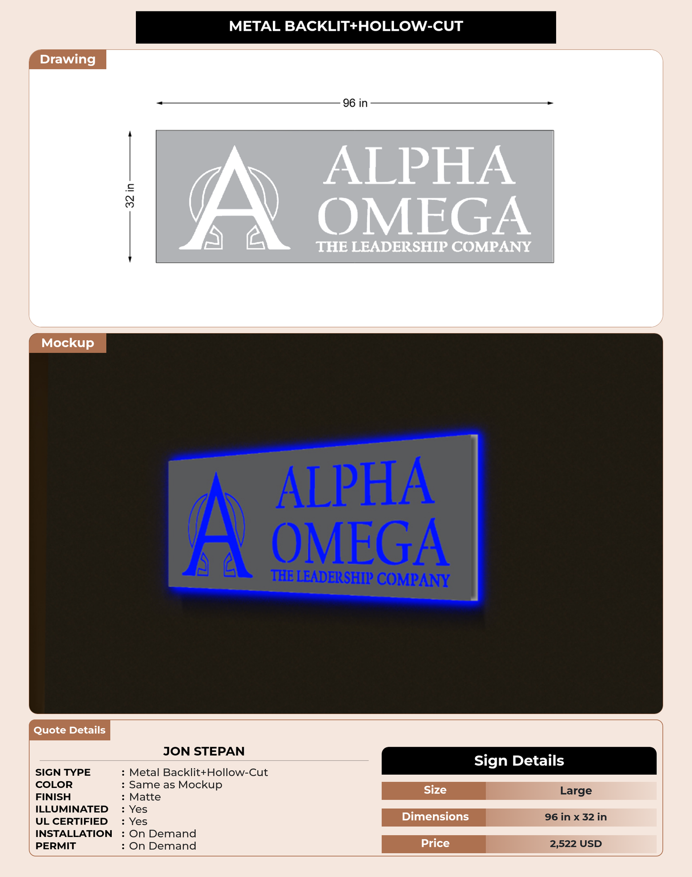 CUSTOM MOCKUP SIGN FOR jon Stepan