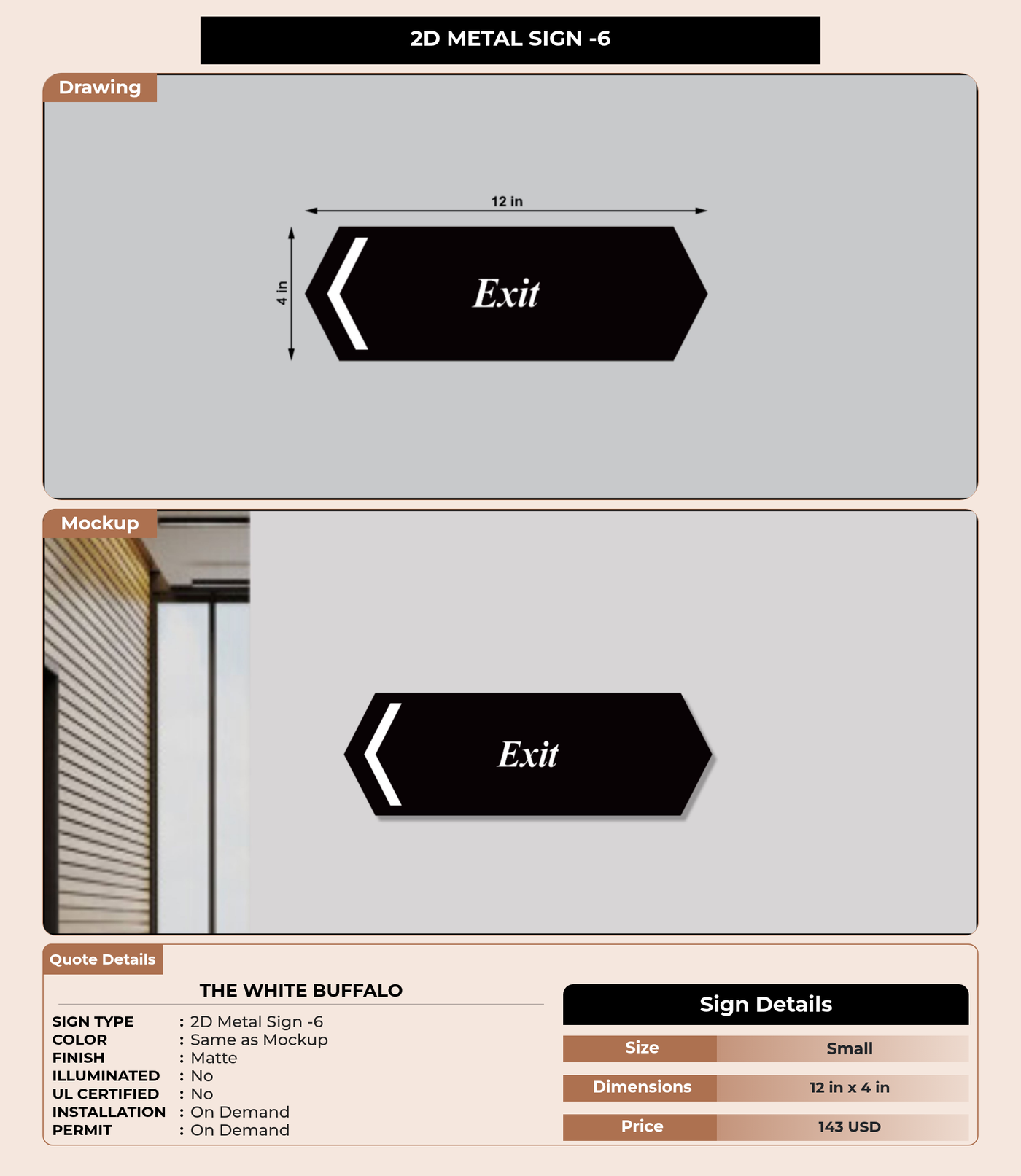 CUSTOM MOCKUP SIGN FOR The White Buffalo