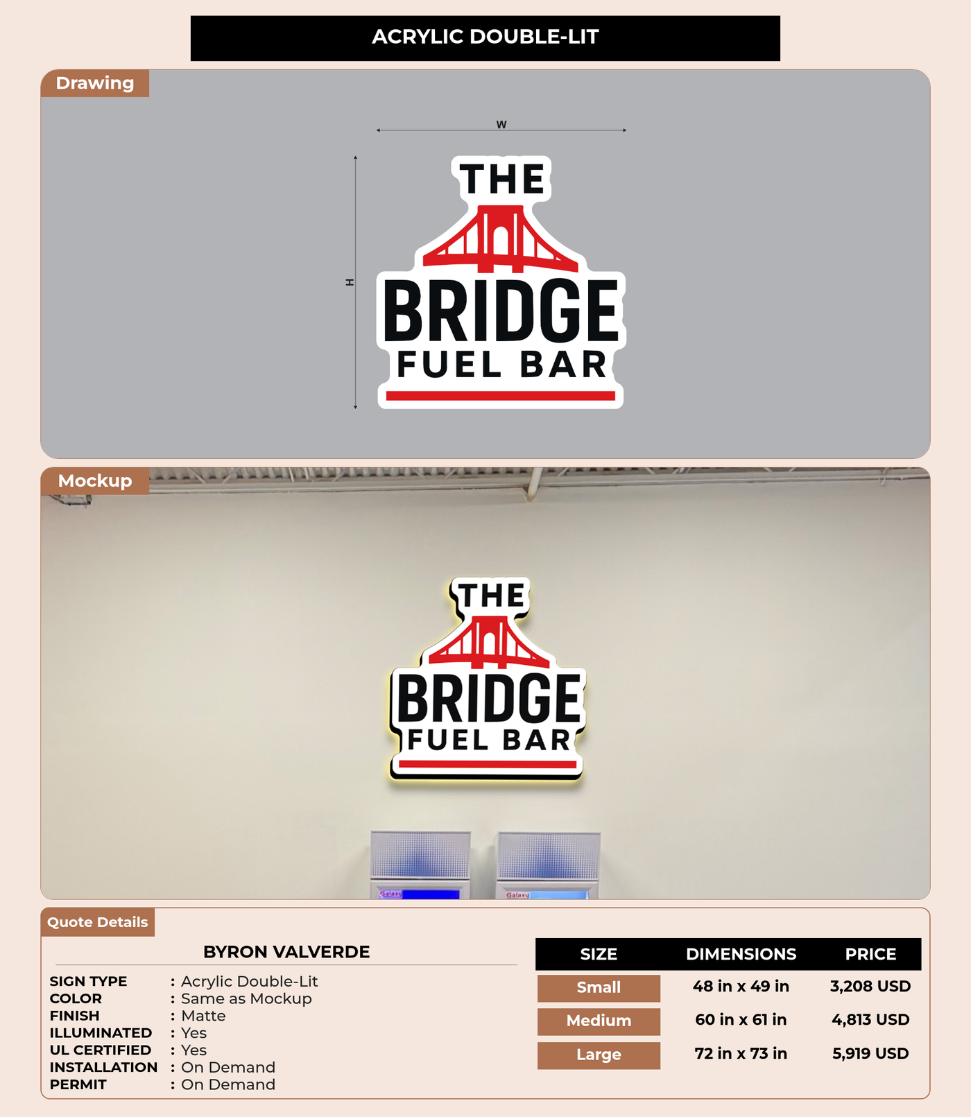 CUSTOM MOCKUP SIGN FOR Byron Valverde