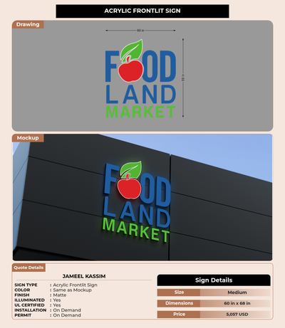 CUSTOM MOCKUP SIGN FOR Jameel Kassim