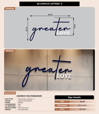 CUSTOM MOCKUP SIGN FOR Andrew Wolfenbarger