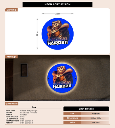 CUSTOM MOCKUP SIGN FOR Dia