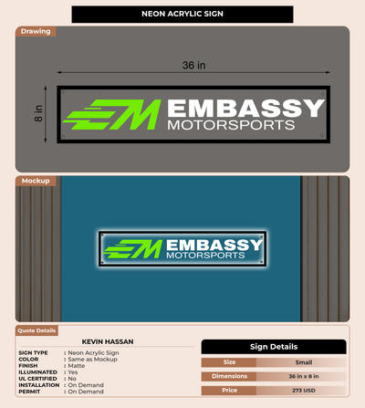 CUSTOM MOCKUP SIGN FOR kevin hassan