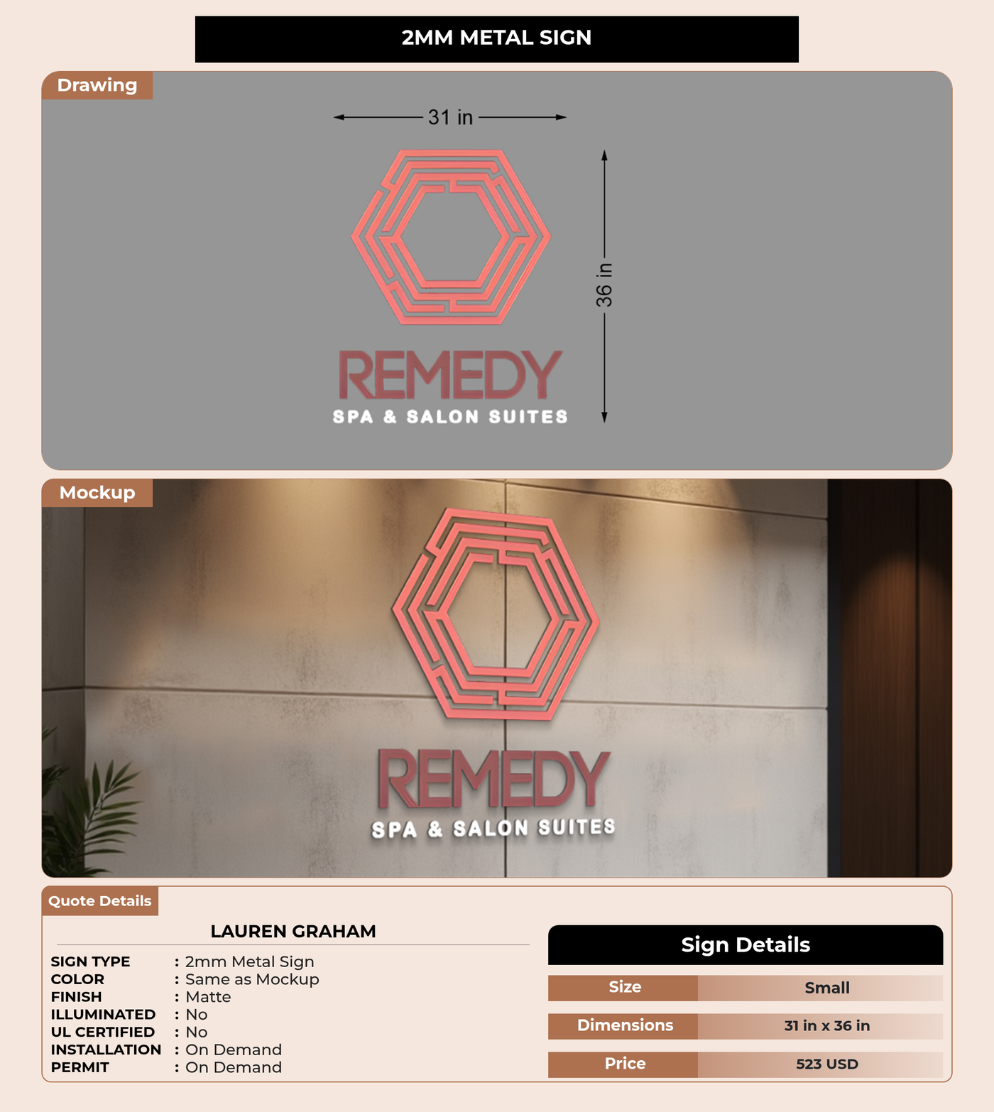 CUSTOM MOCKUP SIGN FOR Lauren Graham