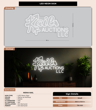 CUSTOM MOCKUP SIGN FOR Nisha Kail