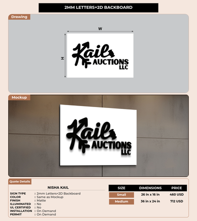 CUSTOM MOCKUP SIGN FOR Nisha Kail