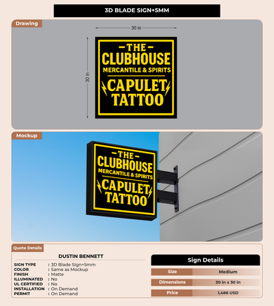 CUSTOM MOCKUP SIGN FOR Dustin Bennett