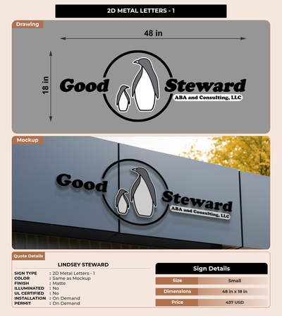 CUSTOM MOCKUP SIGN FOR LINDSEY STEWARD