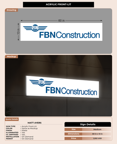 CUSTOM MOCKUP SIGN FOR Matt Ayers