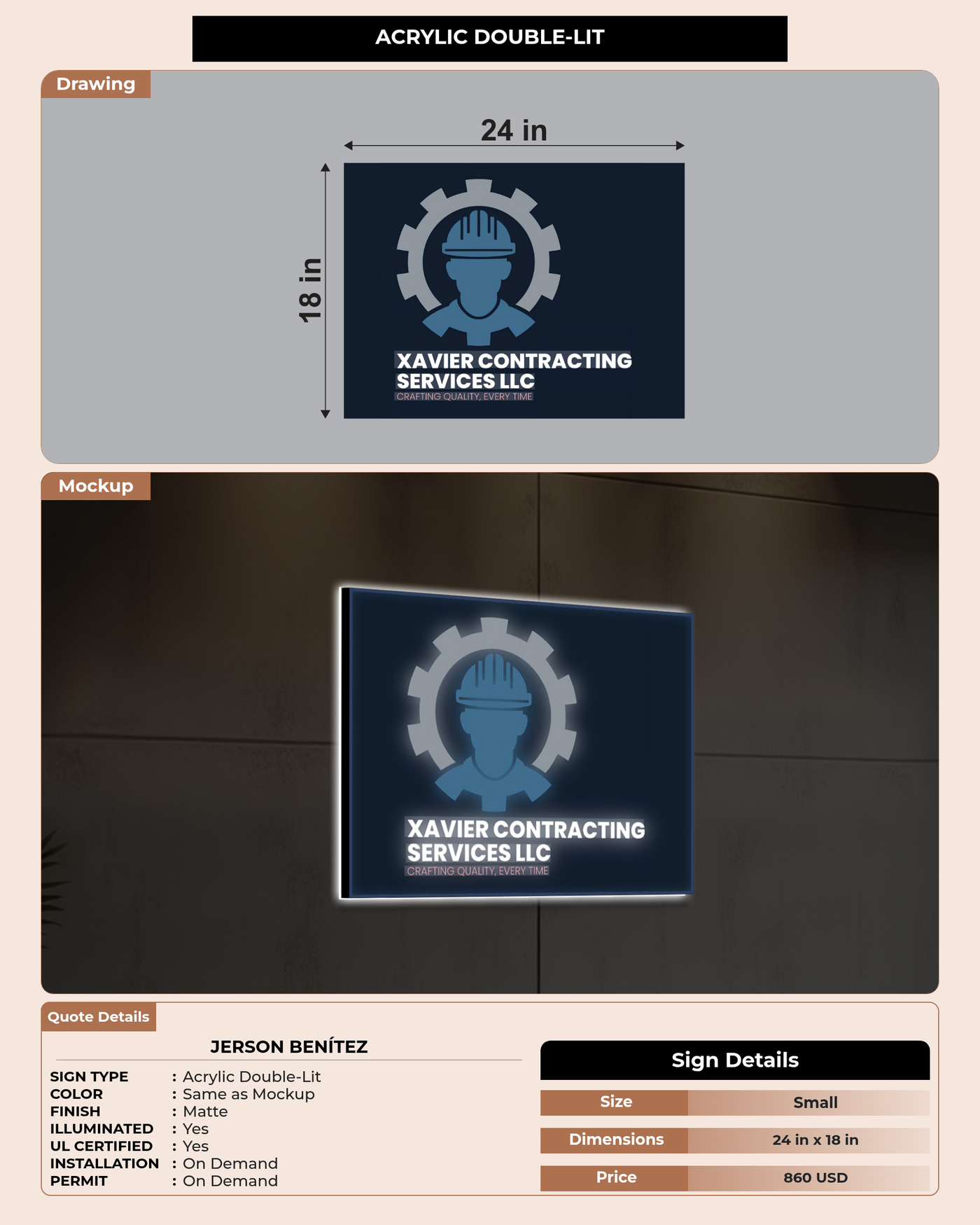 CUSTOM MOCKUP SIGN FOR Jerson Benítez