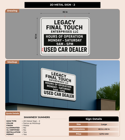 CUSTOM MOCKUP SIGN FOR Shawnesy Summers